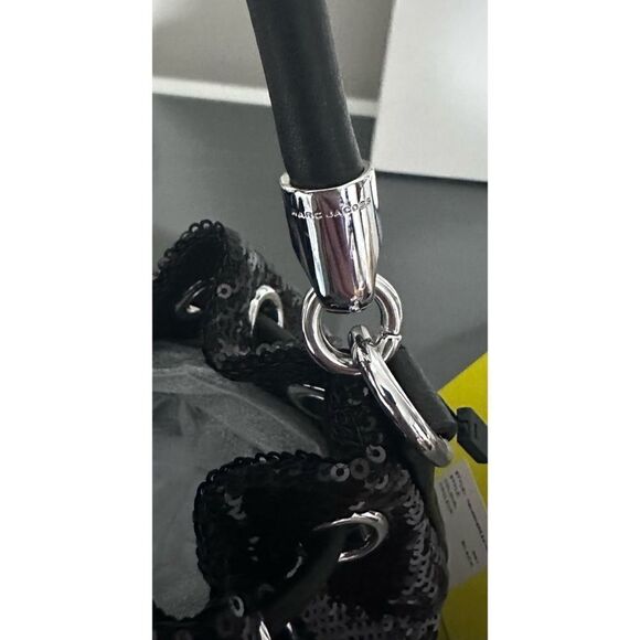 Marc Jacobs The Micro Sequin Bucket Bag, BLACK - Picture 9 of 16